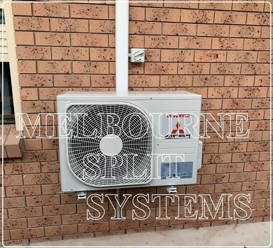 Split System installed on a wall brakcet