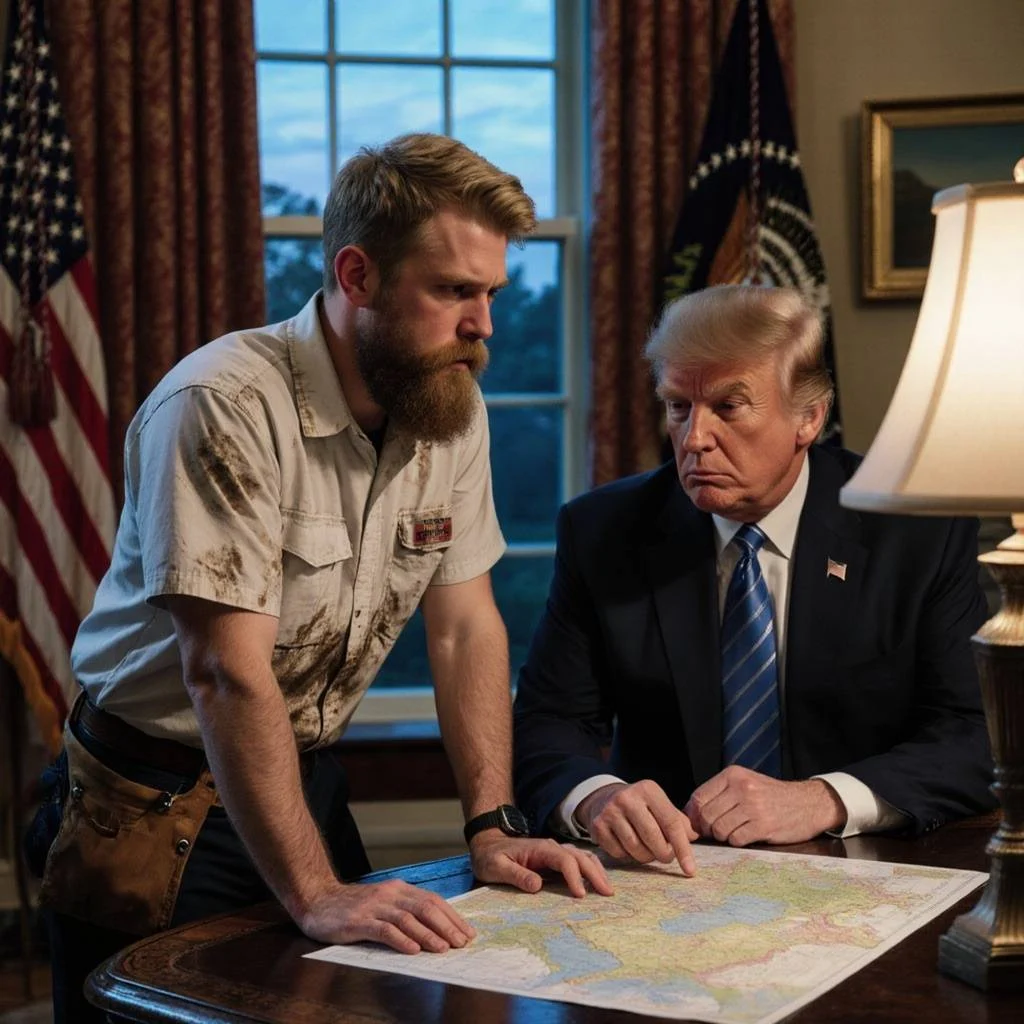 Dirty-shirted man studying a map in an office, considering melbourne 60-month warranty options